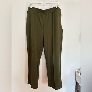 Green stretch slacks
